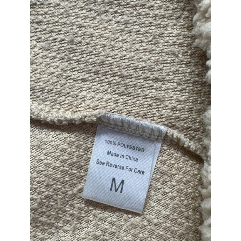 Un-bear-ably Cute Sherpa Lounge Shorts Beige Eat Me Baby Donut Pom Pom Medium